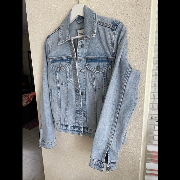 {Abercrombie} tie dye denim jacket